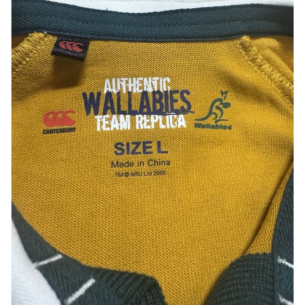 MEN'S RUGBY UNION AUSTRALIA WALLABIES 2007/2008 HOME SHIRT JERSEY MAILLOT SIZE L - Picture 6 of 11